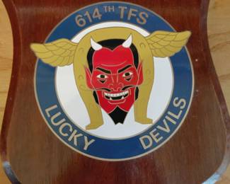 614th Tactical Fighter Squadron USAF plaque