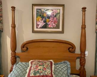 4-poster bed made from Louisiana swamp cypress
