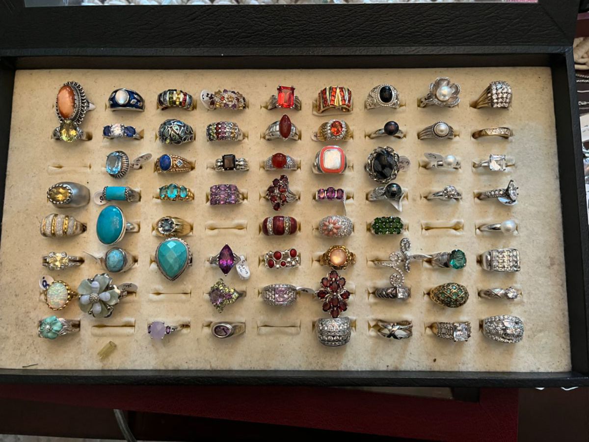 Sterling silver and gemstone rings - all sorted by sizes 5-9