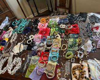 Enamel bracelets, crystal necklaces and bracelets, natural stone necklaces