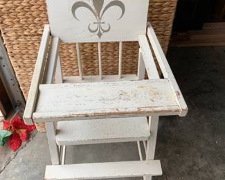 #169 Wood Doll High Chair - 2' Tall $20.00