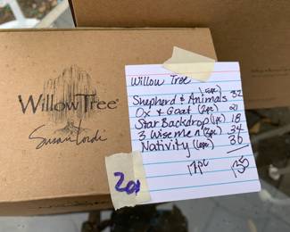 #201 Willow Tree Nativity Scene 17 pieces in boxes $135.00