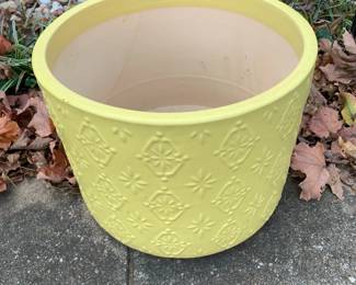 #93 Yellow Ceramic Pot - 15x12 $20.00