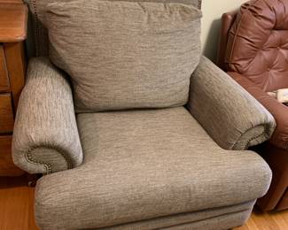 #50 Lazy-Boy Club Chair w/attached back cushion w/fat nail head trim $150.00 NOTE WE HAVE A MATCHING SOFA...