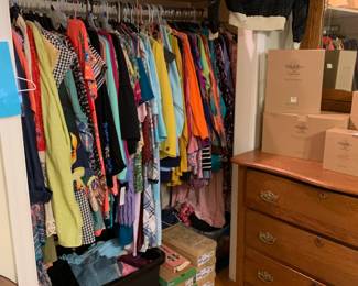 size 2-3 x women clothes Size 10 shoes some new with tags and in box..