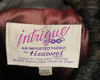 #263 Intrigue by Tissavel faux brown fur jacket size 10 $40