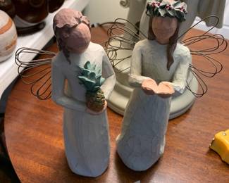 #36 Pair of Willow Tree Angles - Angel of Christmas Spirit & welcoming Angel $20.00