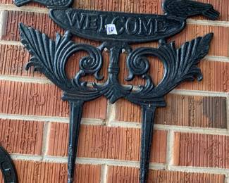 #110 Iron Welcome Sign w/2 birds - 16x14 $30.00