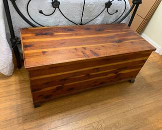 #54 cedar chest with lid homemade 46x20x20 $65.00