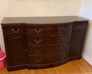 #16 Antique Wood Buffet w/6 drawers & 2 doors (as is finish - 64x23x36 $125.00