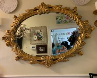 #42 Gold Painted Beveled Oval Mirror - 44x31 $75.00
