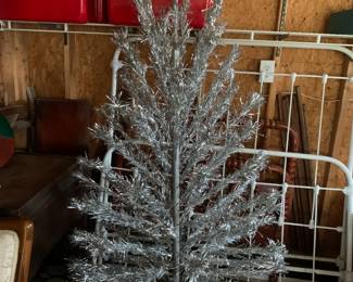 #188 Evergleam Silver 6 Foot Christmas Tree w/Single Branches Currently Assembled $300.00