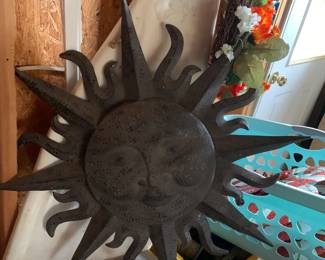 #180 Metal Wall Sun Art - 30" Diameter $30.00