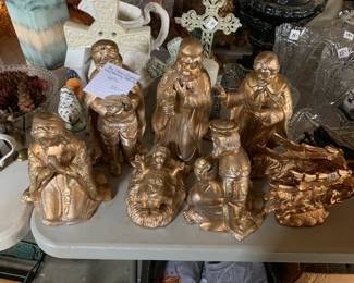 #252 Otagiri Vintage Holy Family Nativity - Gold & Silver - 6 pieces $100.00