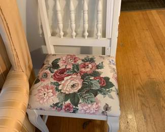#40 White-Painted Wood Spindle odd Chair $20.00