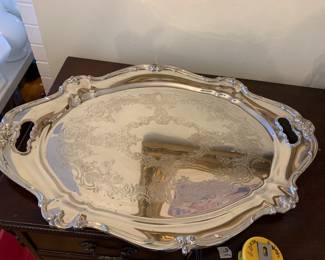 #25 Gorham Silverplated Oval Tray w/handles - 27x19 $75.00