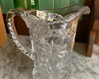 #198 Heavy Leaded Crystal Pitcher $20.00