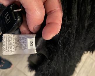 260 Marvin Richards Black shaggy fur jacket size Large $40
