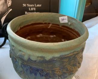#215 Clay Pot Painted - 8x7 $30.00
