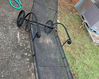 #146 Black Wrought Iron Chaise Lounge $45.00