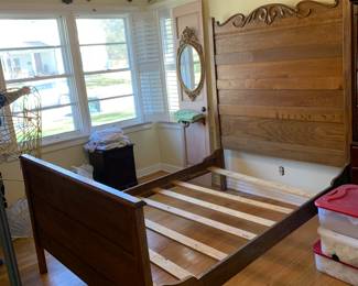 #3 Full Size Oak Bedframe - 65x57 $100.00