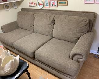 #206 Lazy-Boy sofa w/attached back cushions and nail head trim - 97" Long $200.00
NOTE THERE IS A CLUB THAT MATCH..