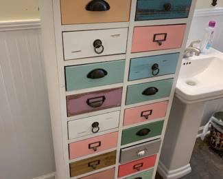#4 Wood Storage cabinet w/20 colored Drawers - 22x13x51 $75.00 sold
#5 Wood Storage cabinet w/20 colored Drawers - 22x13x51 $75.00 sold
#6 Wood Storage cabinet w/20 colored Drawers - 22x13x51 $75.00 SOLD
#7 Wood Storage cabinet w/20 colored Drawers - 22x13x51 $75.00 SOLD
#8 Wood Storage cabinet w/20 colored Drawers - 22x13x51 $75.00 sold
#9 Wood Storage cabinet w/20 colored Drawers - 22x13x51 $75.00
#10 Wood Storage cabinet w/20 colored Drawers - 22x13x51 $75.00 total of 7 chest....
2 left...