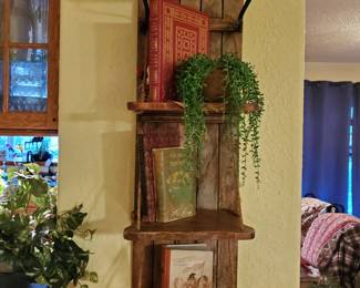 Toboggan Shelf, antique and vintage books