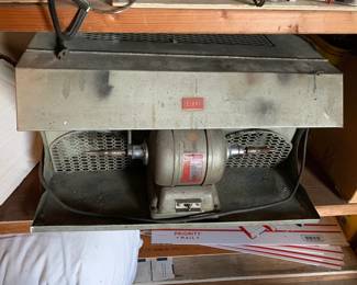 Vigor jewelry polishing/buffing motor in cabinet