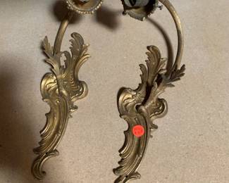 Antique bronze wall sconces