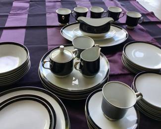 Service for 8 Towne china,  never used, with serving pieces. 