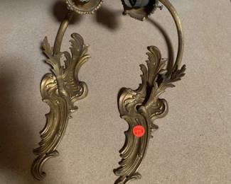 Antique bronze sconces