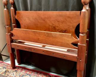 Antique mahogany full size bed, complete with original side rails 