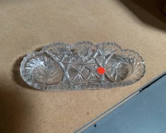 Cut glass dish