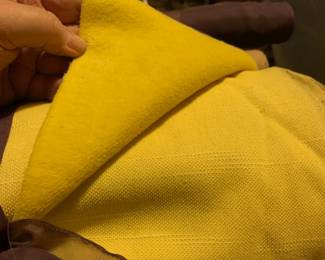 Example of upholstery fabric, beautiful heavy vibrant yellow
