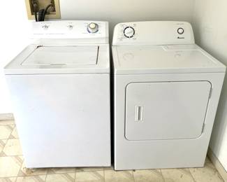 Frigidaire washing machine (has lots of rust) and Amana dryer