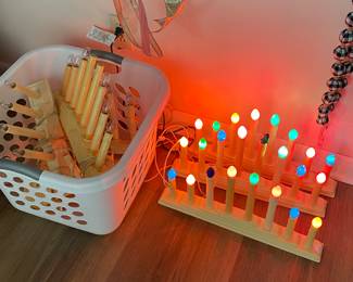 Vintage Christmas window electric candles