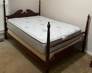 Vintage full size 4- poster bed with box spring and mattress