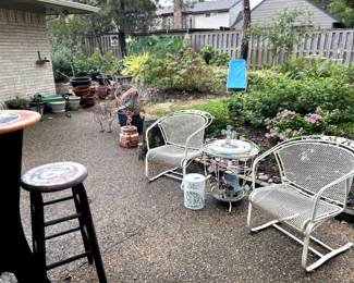 outdoor furnishings and pottery