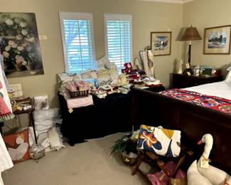 handmade quilts and multiple linen pieces