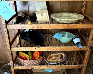 wooden rack on wheels