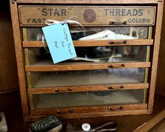 antique thread box
