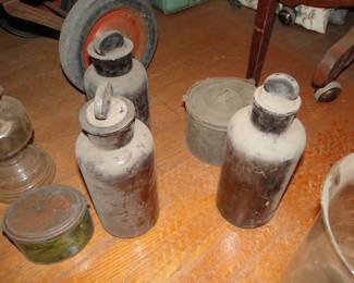 Antique glass containers