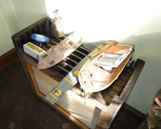 Vintage toy boats