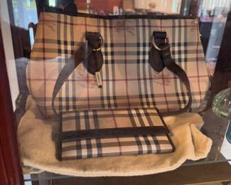 Authentic Burberry Handbag and wallet. 