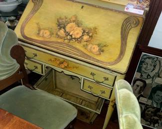 Elegant hand-painted secretary desk
