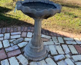 Now outside! Great birdbath!