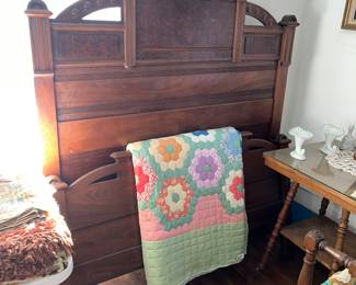 Terrific antique Eastlake bed & rails