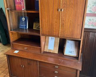 Terrific Danish MCM credenza & hutch