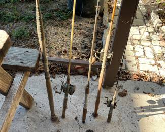 Lots of rods and reels everywhere!